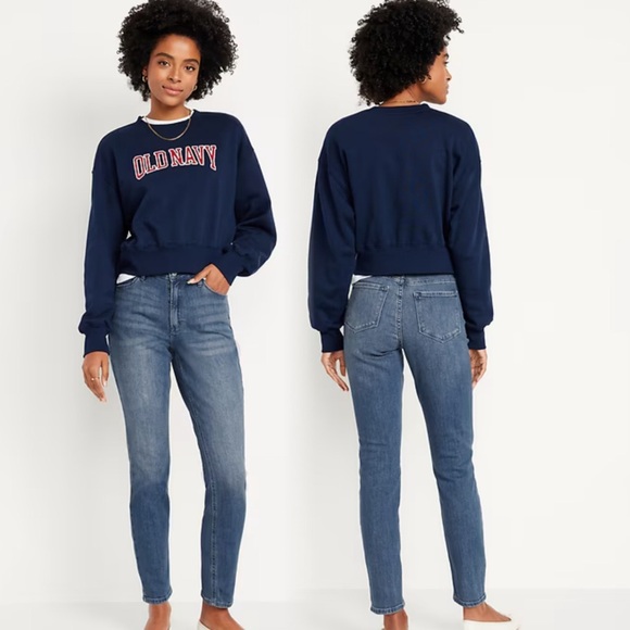 Old Navy Medium Blue Straight leg jeans - Picture 1 of 2